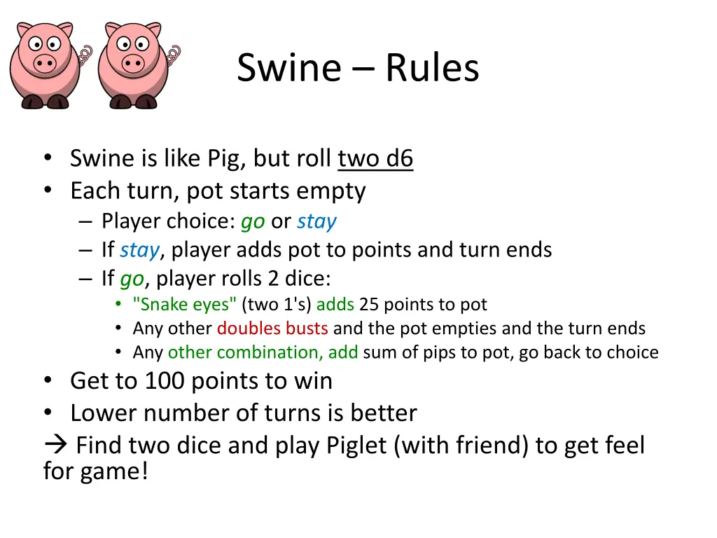 swine rules