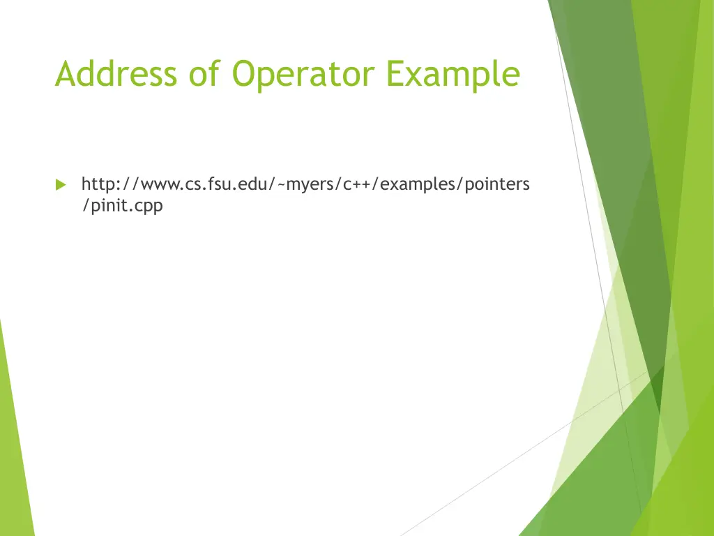 address of operator example