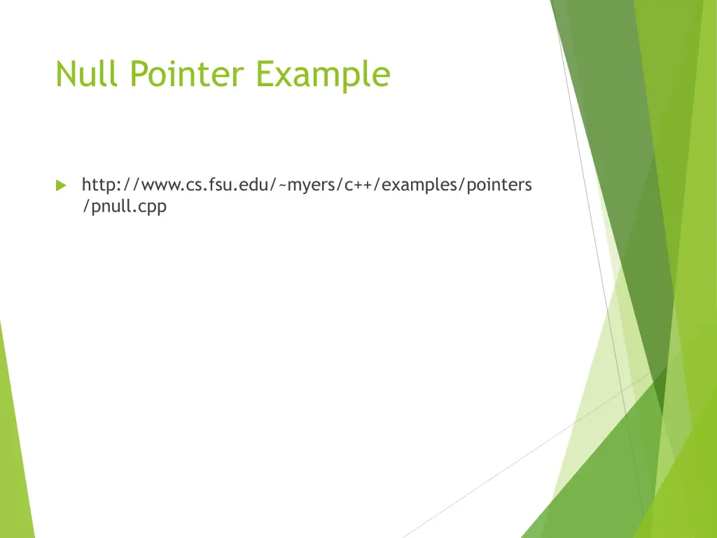 null pointer example