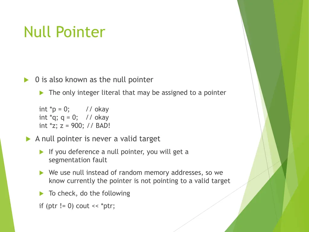 null pointer