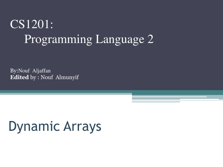 cs1201 programming language 2