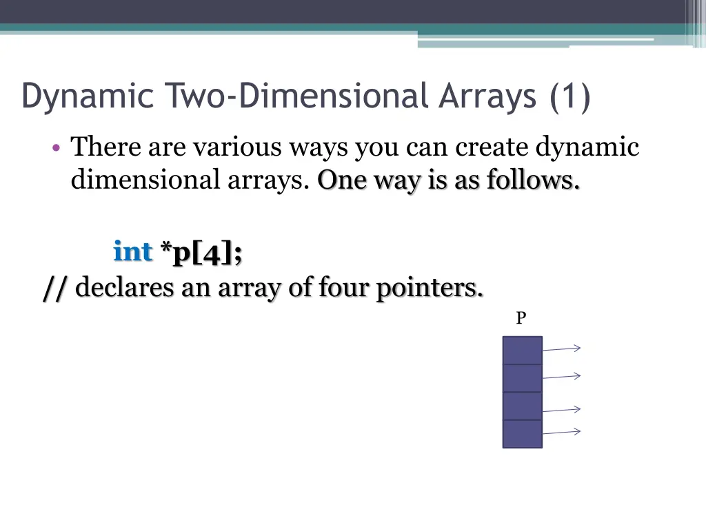dynamic two dimensional arrays 1 1