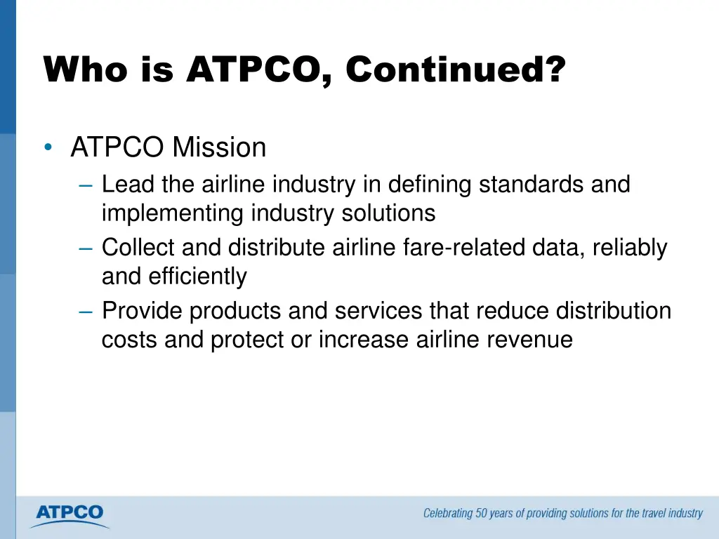 who is atpco continued