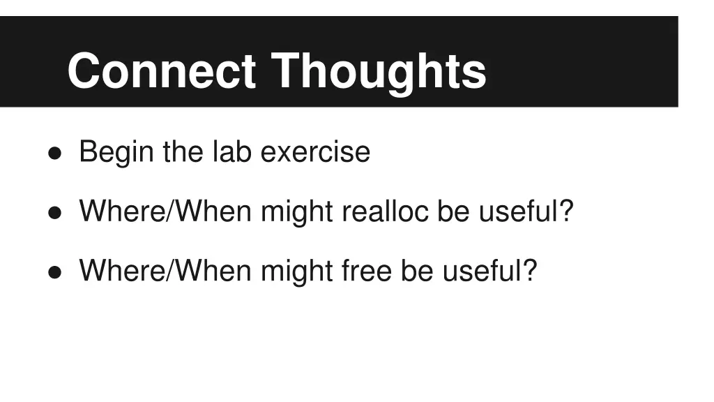 connect thoughts