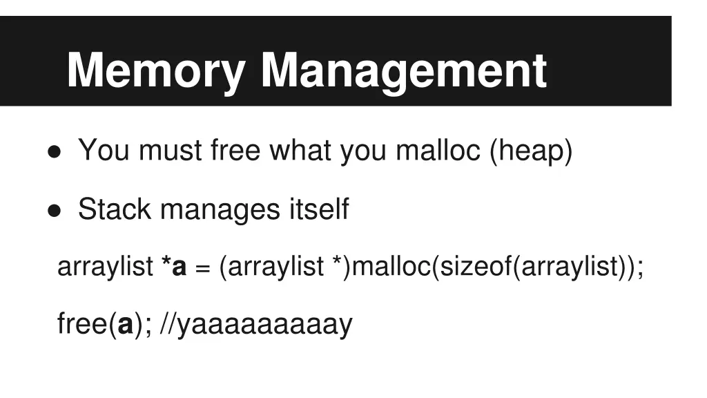 memory management