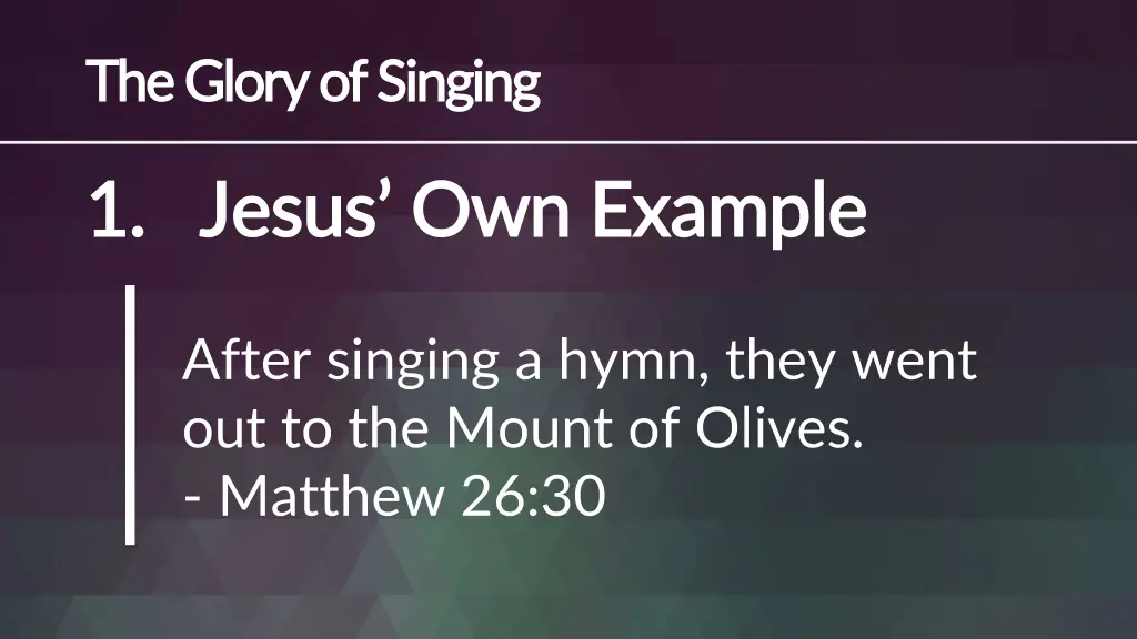 the glory of singing the glory of singing
