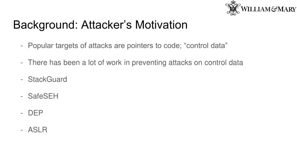 background attacker s motivation 1