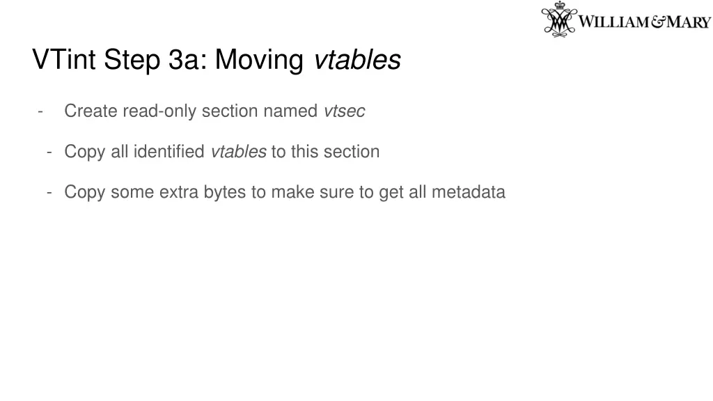 vtint step 3a moving vtables