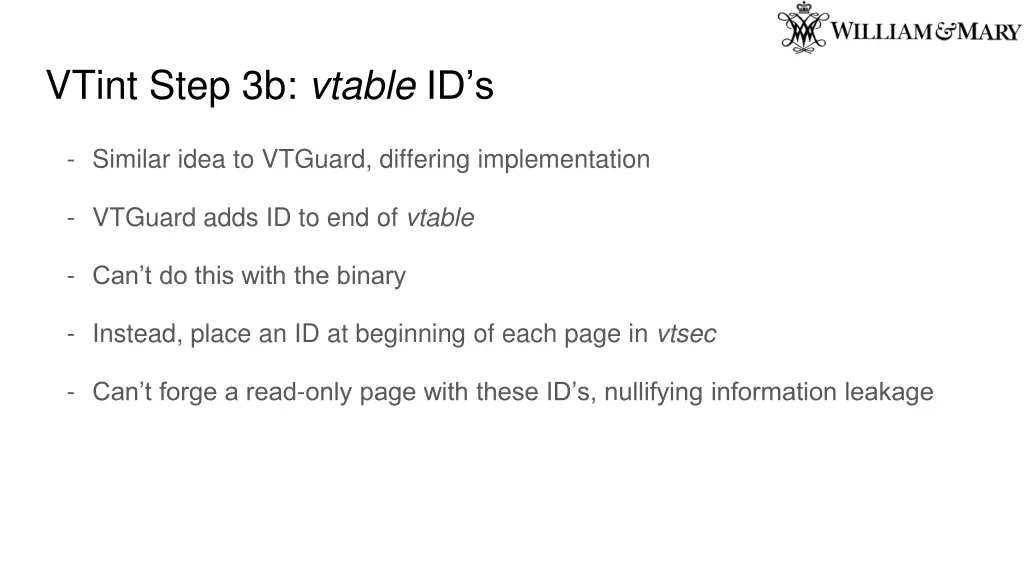 vtint step 3b vtable id s