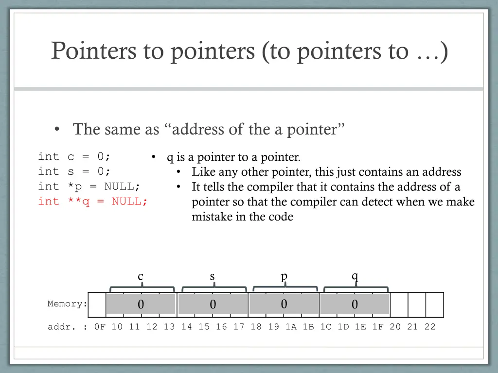 pointers to pointers to pointers to
