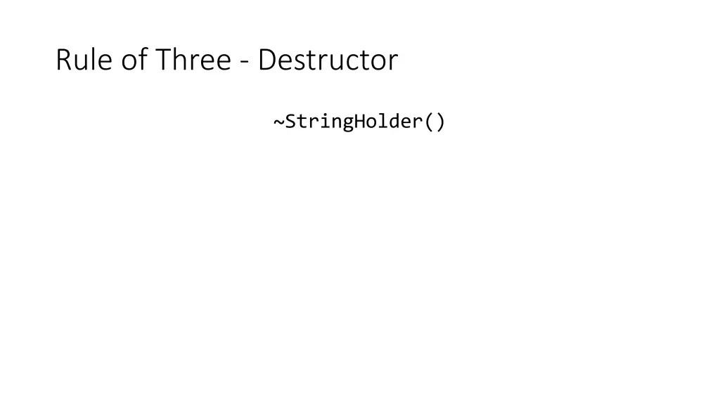 rule of three destructor