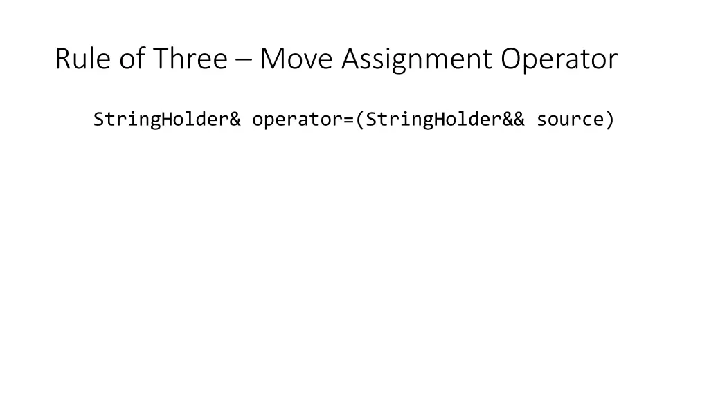 rule of three move assignment operator