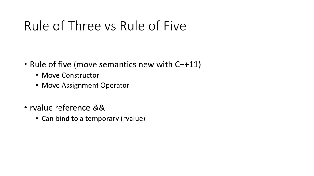 rule of three vs rule of five