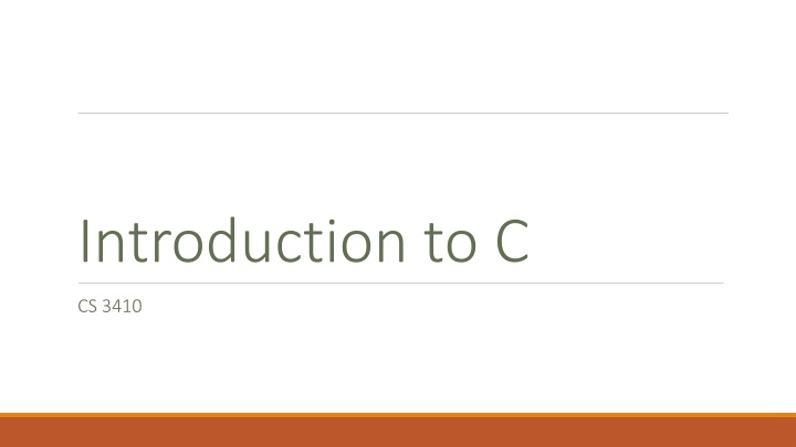 introduction to c