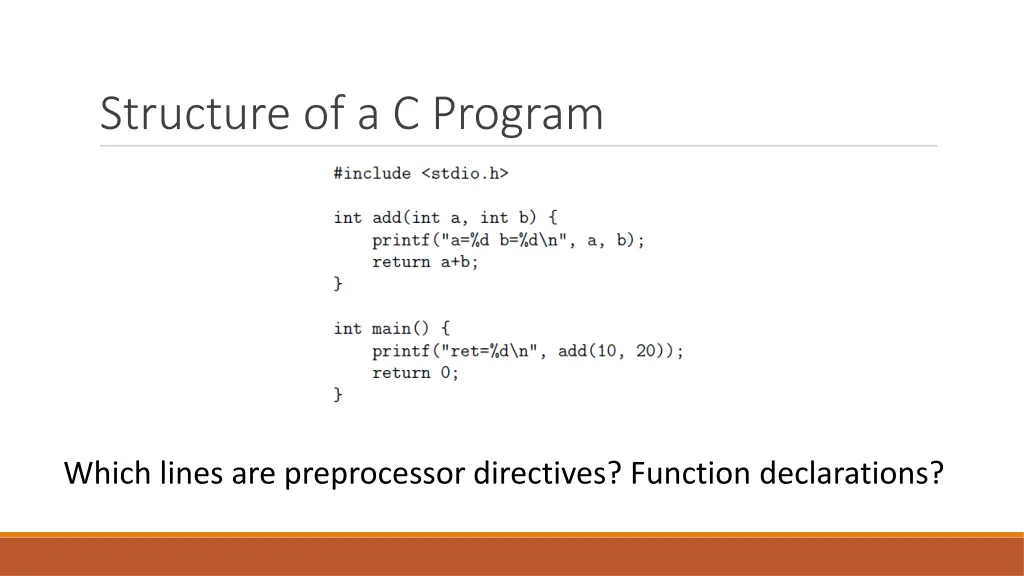 structure of a c program