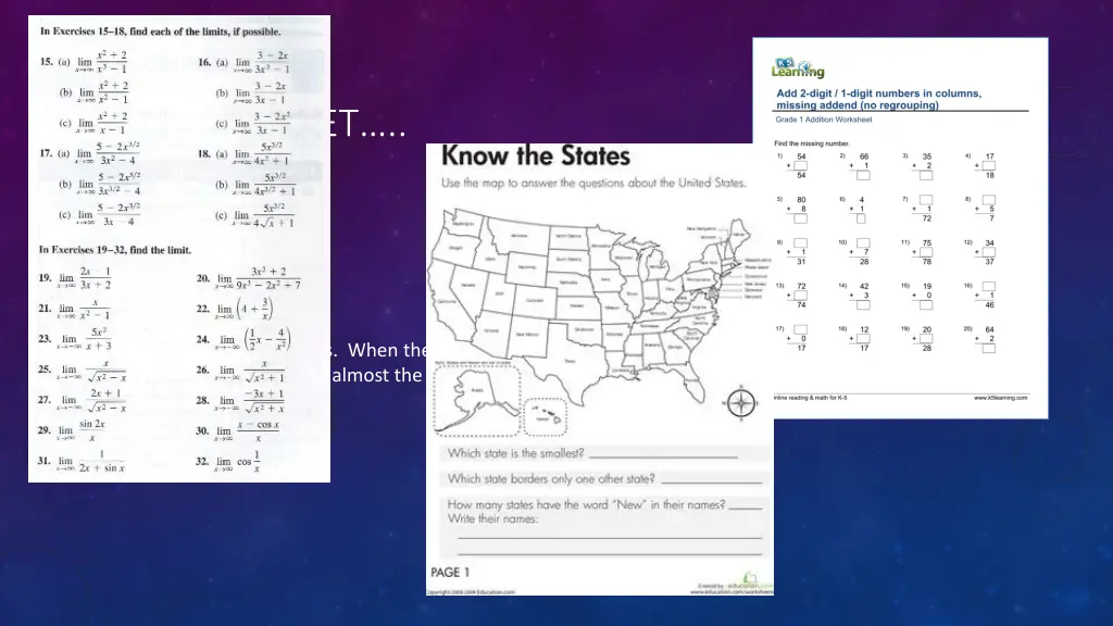 the worksheet