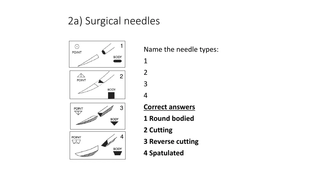 2a surgical needles