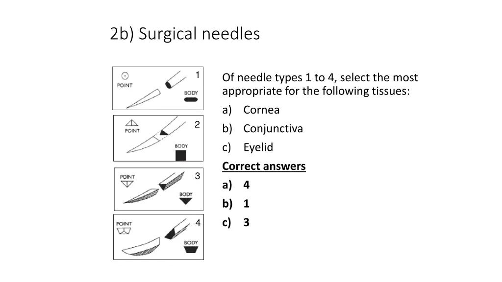 2b surgical needles