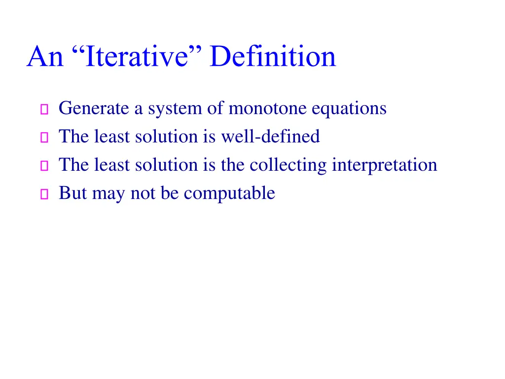 an iterative definition