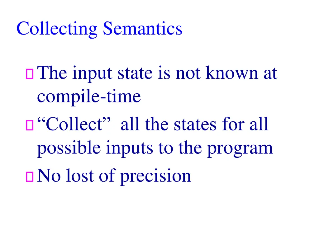 collecting semantics