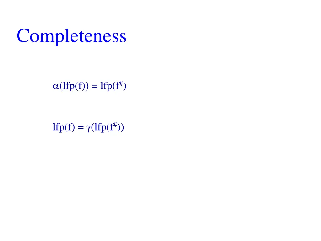 completeness