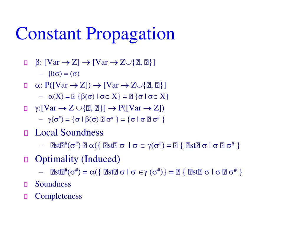 constant propagation