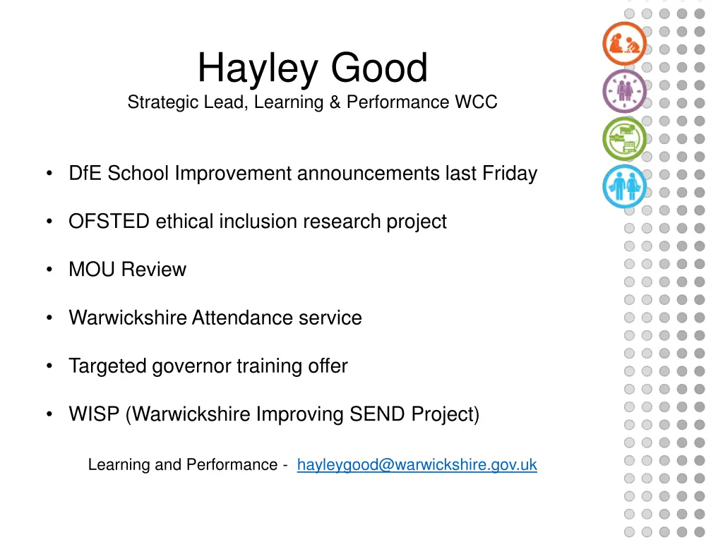 hayley good strategic lead learning performance