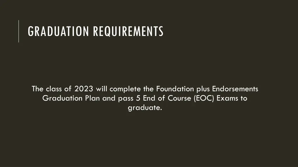 graduation requirements