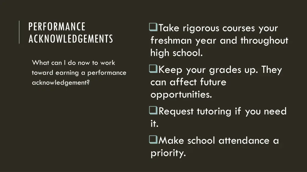 performance acknowledgements 1