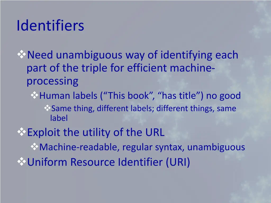 identifiers