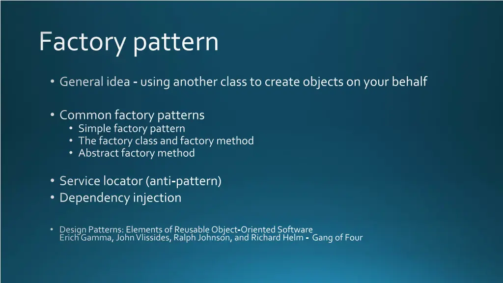 factory pattern