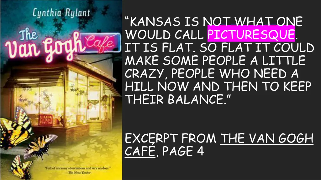 kansas is not what one would call picturesque