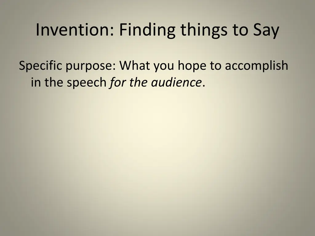 invention finding things to say 2