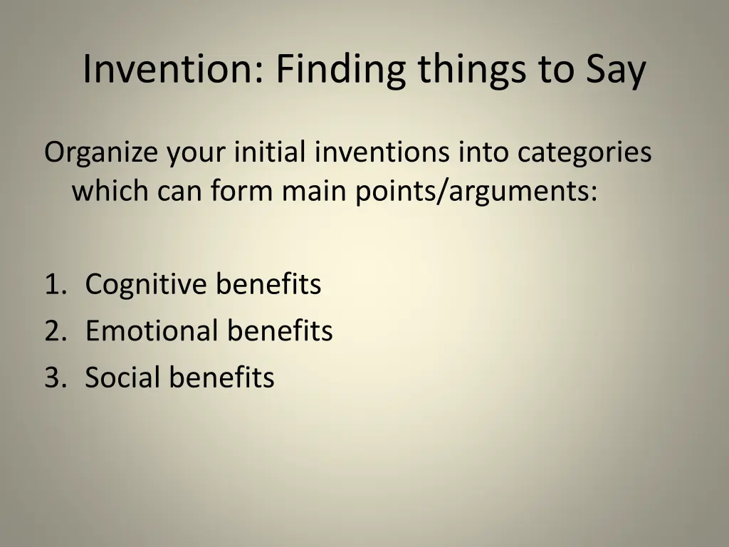 invention finding things to say 7