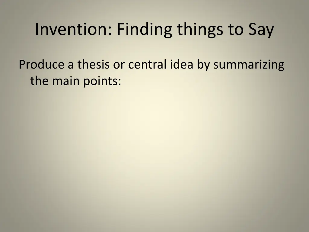 invention finding things to say 8
