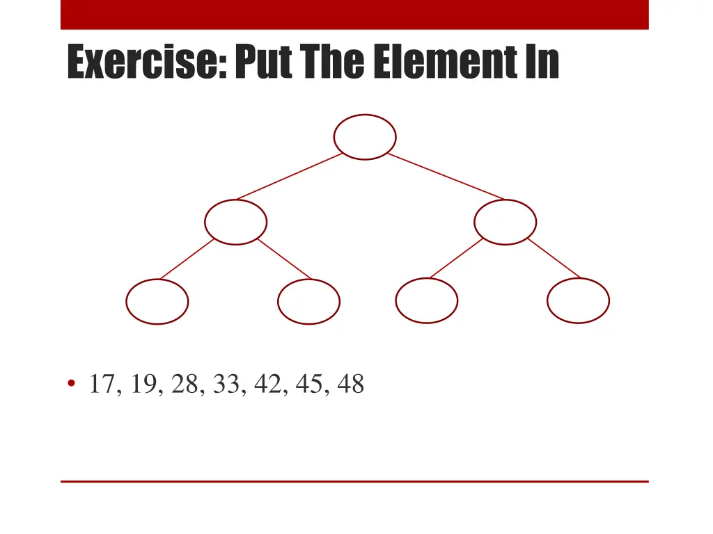 exercise put the element in