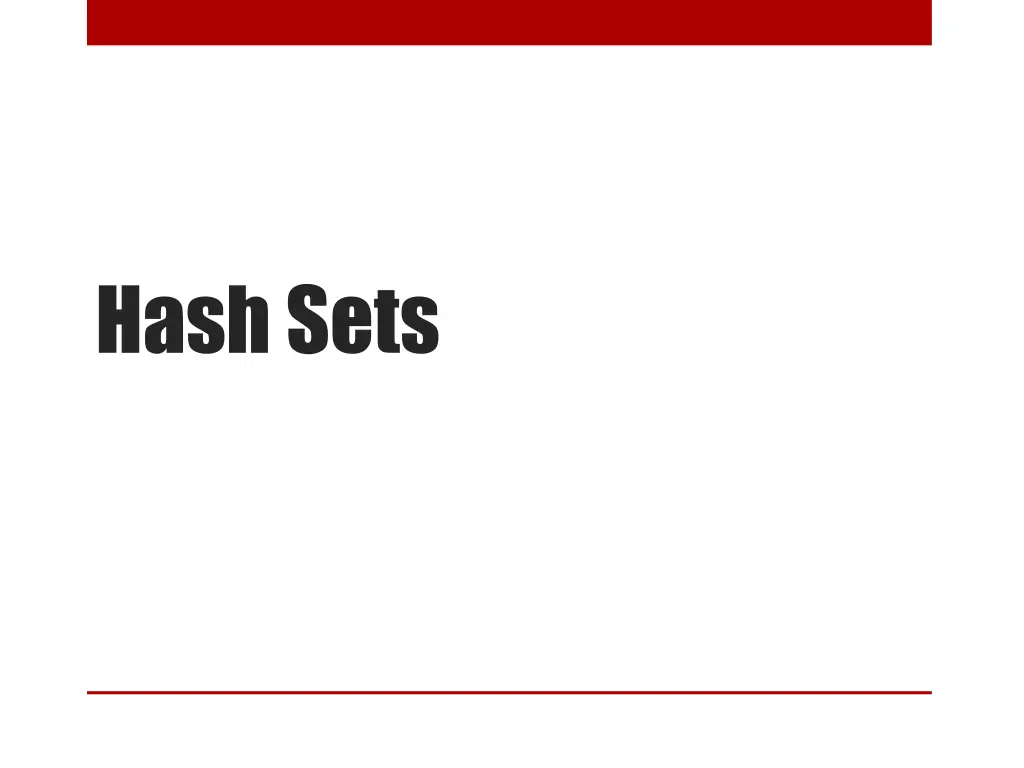 hash sets
