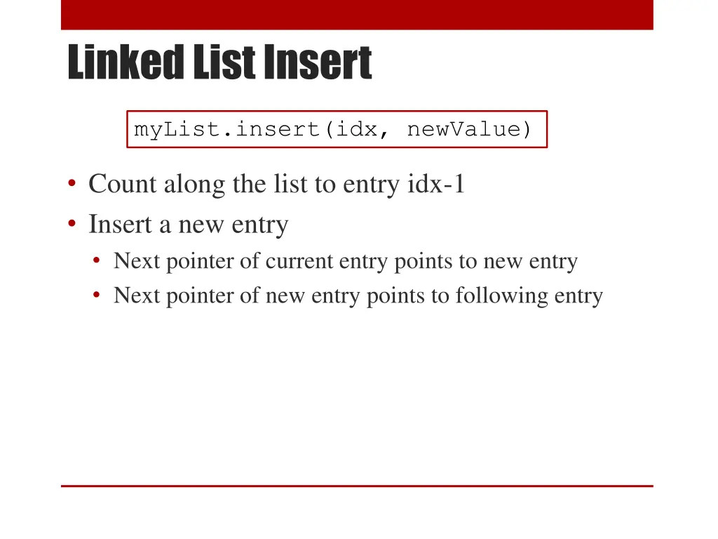 linked list insert