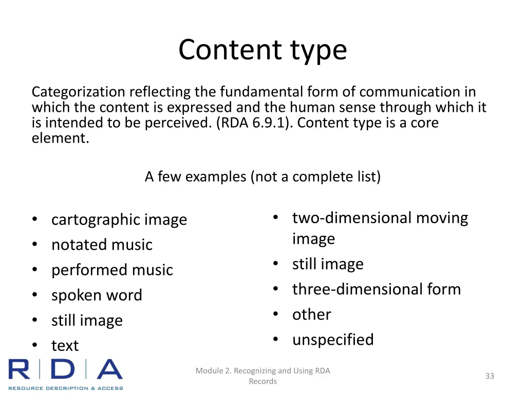 content type