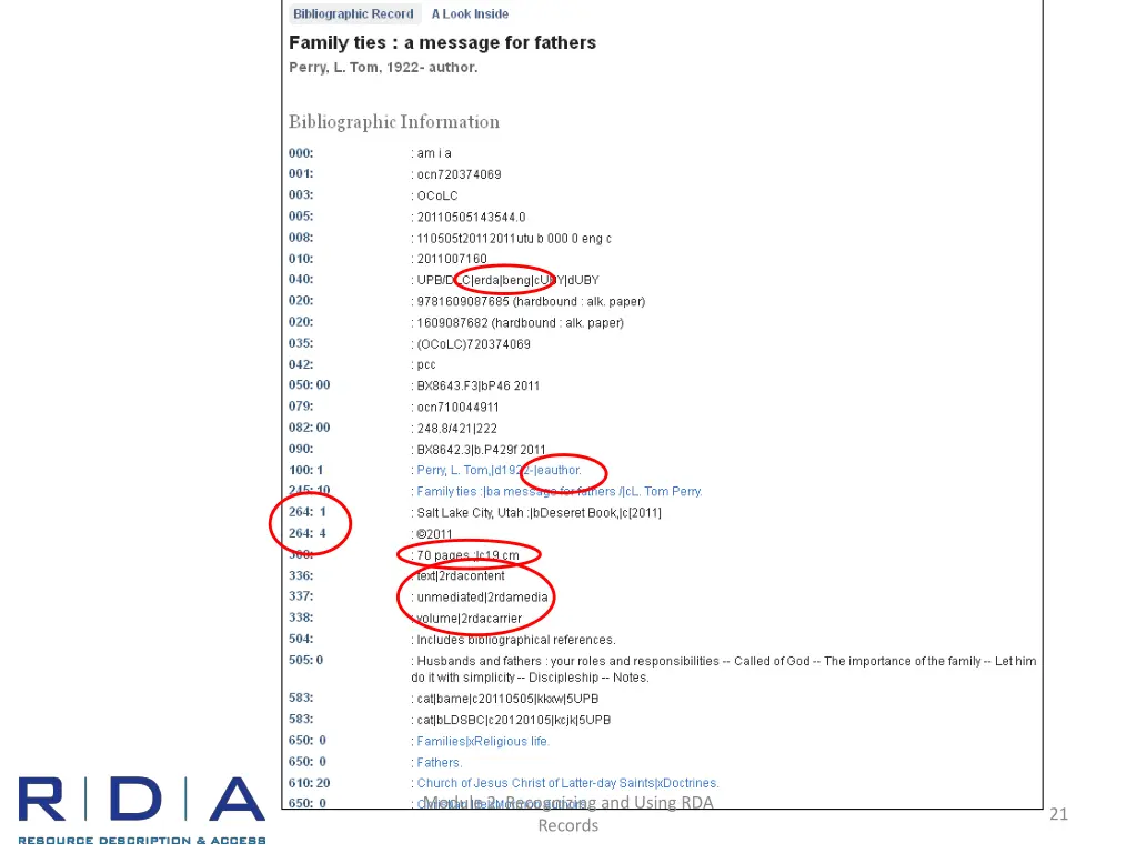 module 2 recognizing and using rda records 10