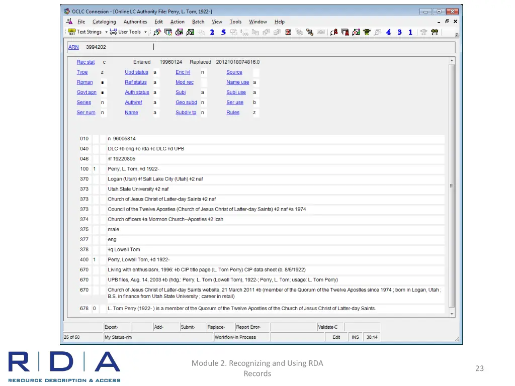 module 2 recognizing and using rda records 11
