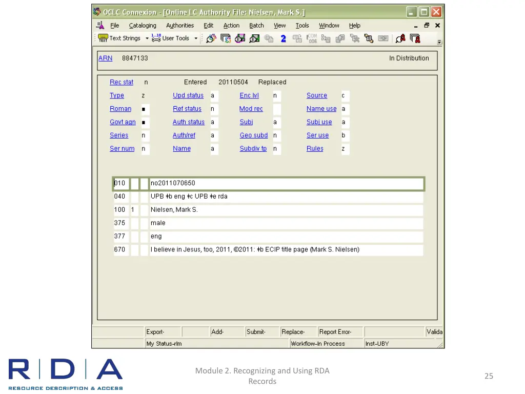 module 2 recognizing and using rda records 13