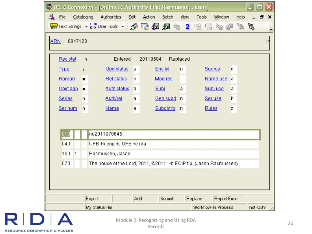 module 2 recognizing and using rda records 14
