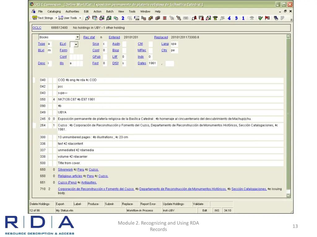 module 2 recognizing and using rda records 2