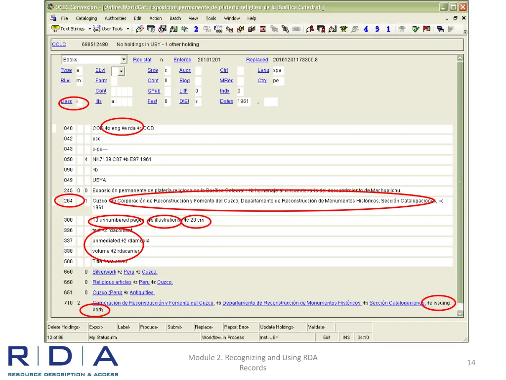 module 2 recognizing and using rda records 3