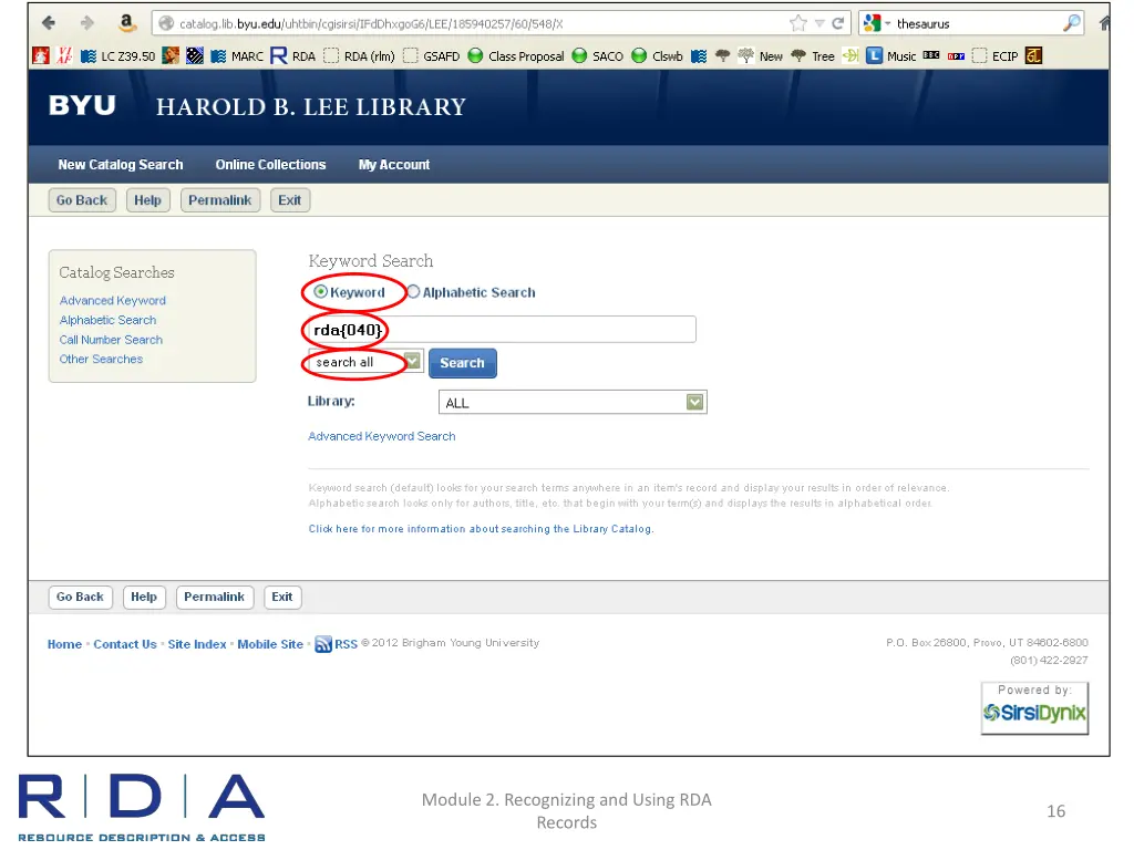 module 2 recognizing and using rda records 5