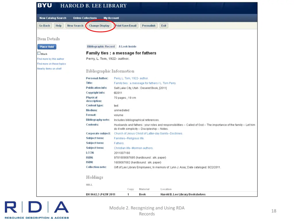 module 2 recognizing and using rda records 7