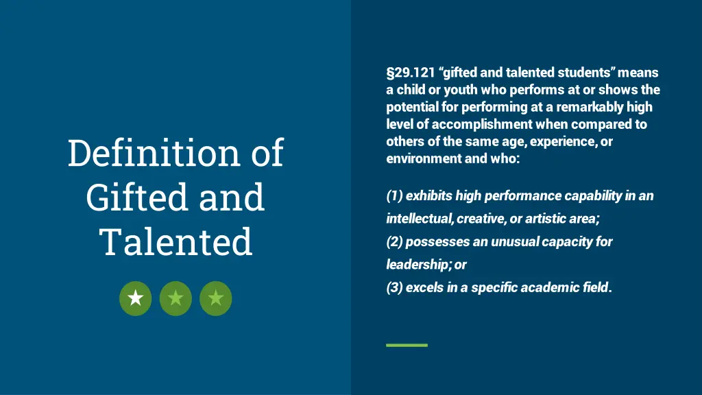 29 121 gifted and talented students means a child