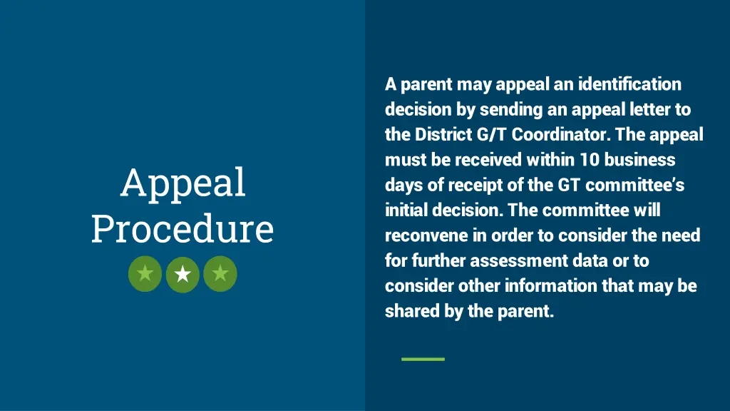 a parent may appeal an identification decision