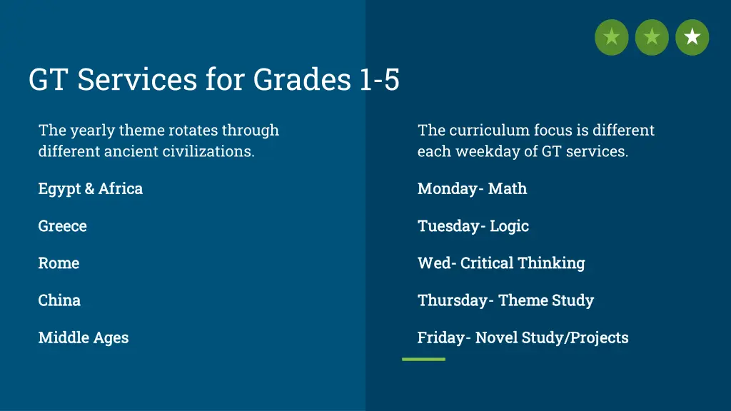 gt services for grades 1 5